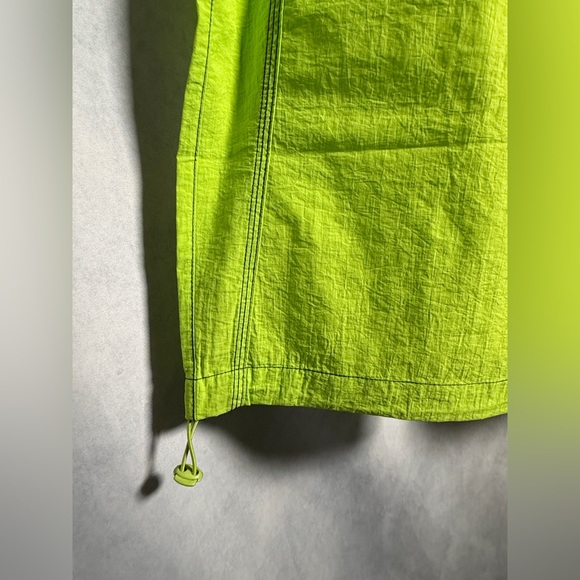 Basic Pleasure Mode Dolls Kill Acid Cargo Pants Lime Green Parachute Rave Club - Picture 3 of 6
